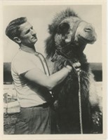 8x10 Doc Henderson labeled photo of Vet with Camel