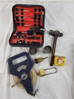Misc lot of tools including ball pin hammer
