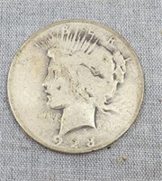 1923 D Peace dollar