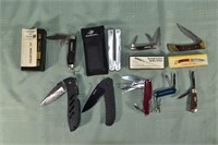 9 pocket knives: Schrade, Buck, Craftsman, Winches