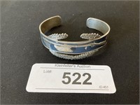 Sterling Silver Marked Calvary Rifle Bracelet.