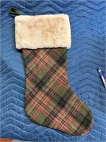 GREEN PLAID STOCKING