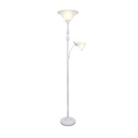 Elegant Designs 3 Light Floor Lamp with Scalloped