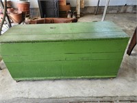 Wood Storage Chest, hinged lid