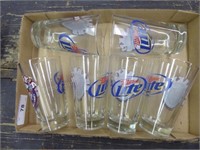Miller Lite beer glasses