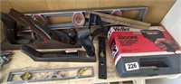 CLAMPS, PLANES,LEVEL,SOLDERING GUN, ETC