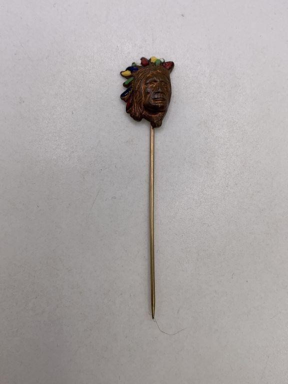 NATIVE AMERICAN CHIEF STICK PIN