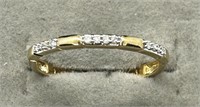 10kt Yellow Gold Band w/ Diamond Accents