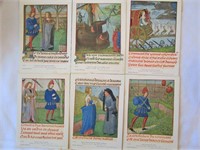 6 British Museum Post Cards Froissarts Chronicle