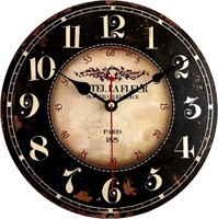 16 inch Round Black Paris Decorative Wall Clock