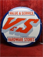 36" Value & Service Hardware stores sign.