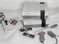 Pair of 1985 Nintendo NES Consoles & Controllers