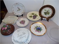 Decorative Plates, Fire King Casserole w lid,
