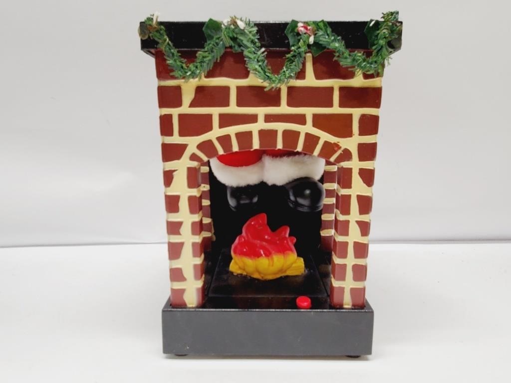 Santa Coming Down Chimney  Talking Figure