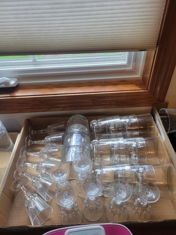 Lot of Various Drinking Glasses