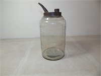 Antique Glass Jar Kerosene Fuel Oil