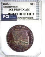 1987-S S$1 Constitution PCI PR70 DCAM