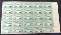 1952 GRAND COULEE DAM 3 CENT HALF STAMP SHEET