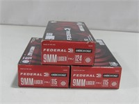 Federal 9mm Luger Ammo 124 Grain 150 Rounds
