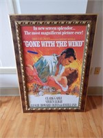 Framed "Gone with the Wind" poster