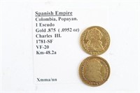 Two Spanish Colonial Gold Doubloons