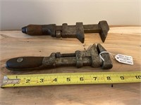 Antique Adjustable Wood Handled Monkey Wrenches