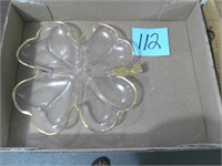 Gold Trim Clover Plate