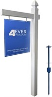4Ever Products 6FT Vinyl Real Estate Sign Post