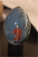 Russian Lacquer Egg on a Stand
