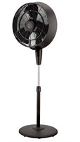 Pelonis 18" Black 3-Speed Oscillating Pedestal Fan
