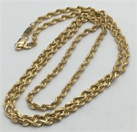 14k Gold Spiral Necklace