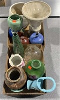 13 Assorted Glass/Porcelain Vases