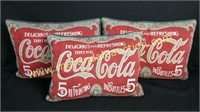 (3) Coca-Cola Decorative Pillows