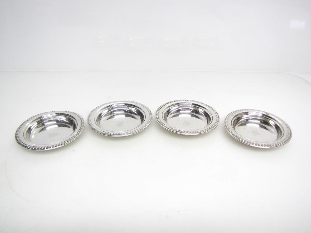 SET OF 4 SMALL STERLING SILVER BOWLS