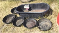 FEED BOWLS, SMALL WATER TROUGH & OTHER