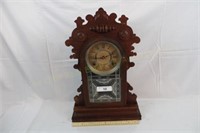 Gilbert, Eastlake Walnut Kitchen Clock (Has Key