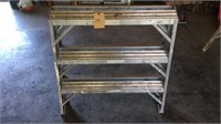 Extra wide aluminum step ladder