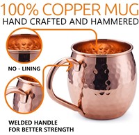 Moscow Mule Copper Mugs GIFT SET - Set of 4 100%