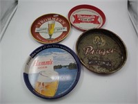 Lot (4) Advertising Beer Serving Trays