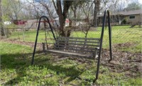 Metal Outdoor Bench Swing