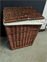 Wicker laundry basket 17" x 16" x 24"H with small