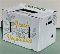 NEW 1/2 bushel wax lined vegetable boxes,