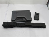black ammo belt, North American arms case, taser