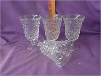 4 Fostoria glasses