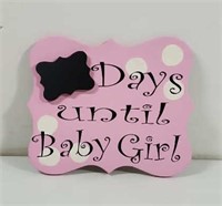Write on baby countdown wall hanging