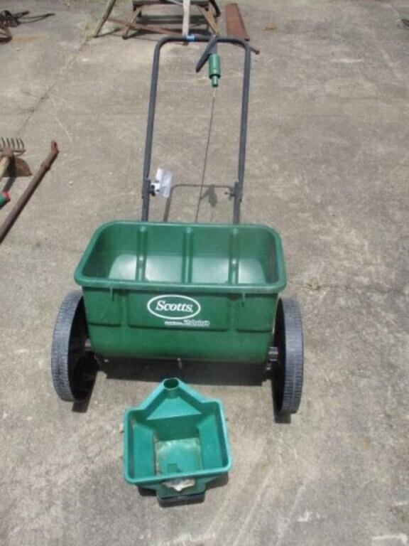 Push and hand seeder/fertilizer