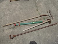 Rake, hoe, other tools