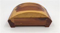 Wood Lidded Trinket Box