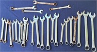 TABLE LOT ASSORTED WRENCHES CRAFTSMAN & OTHERS