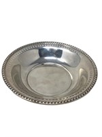 Sterling silver braided border small bowl dish